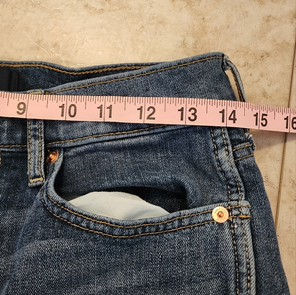 Womens Gap Denim Cigarette Jeans High Rise Distressed Raw Hem Size 28/6 - Picture 5 of 11